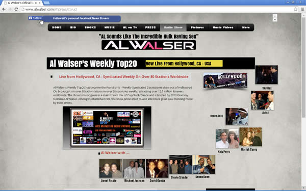 ZenToy - Paradise on the Web - Al Walser Top 20 Show