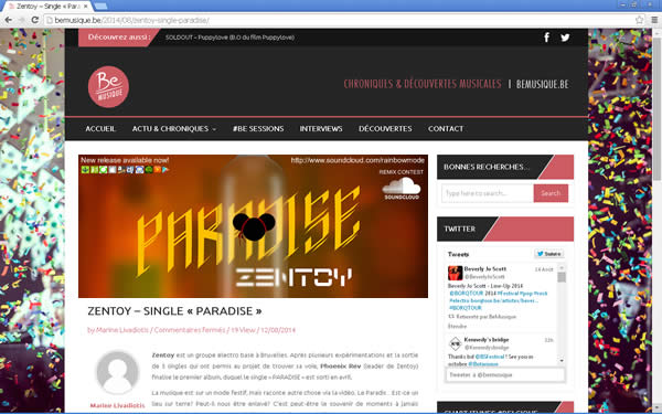 ZenToy - Paradise on the Web - Be Musique